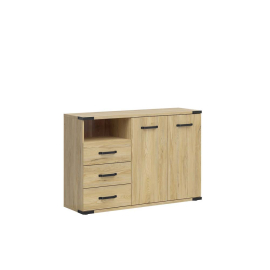 КОМОД С 2 ВРАТИ И 3 ЧЕКМЕДЖЕТА ЛАРА 130/40/88 СМ
