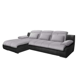 СИВА ЪГЛОВА ХОЛНА ГАРНИТУРА МУЛТИ С ДЕСЕН ПОДЛАКЪТНИК, С ФУНКЦИЯ СЪН И РАКЛА 184/260/83 СМ