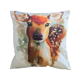 XMAS DEER КОЛЕДНА ДЕКОРАТИВНА ВЪЗГЛАВНИЦА С ЦИП 65/65СМ