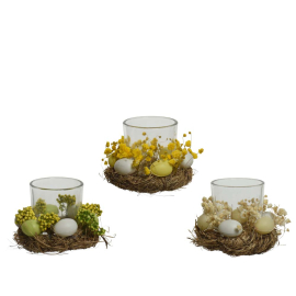 EASTER BUNNY ПОСТАВКА ЗА СВЕЩ 10/7.5 СМ АСОРТИ