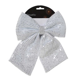 КОЛЕДНА ПАНДЕЛКА С ПАЙЕТИ 20/22 СМ БЯЛ