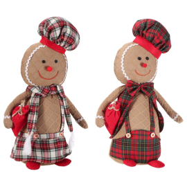 КОЛЕДНА ФИГУРА ДЖИНДЖИФИЛОВО ЧОВЕЧЕ 28/17/42 СМ АСОРТИ