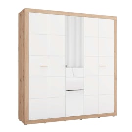 БЯЛ ПЕТКРИЛЕН ГАРДЕРОБ КАРТЕНА  С ОГЛЕДАЛО 194/52/207,5 СМ