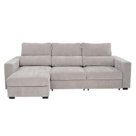 БЕЖОВА ХОЛНА ГАРНИТУРА ВЕРОНА С ФУНКЦИЯ СЪН, РАКЛА И ПОДВИЖНИ ПОДГЛАВНИЦИ 271-173/57-104/108 СМ