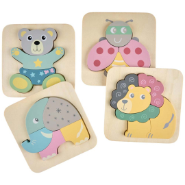 ANIMALS СЕТ 4БР ДЕТСКИ ПЪЗЕЛ