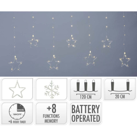 КОЛЕДНО LED ОСВЕТЛЕНИЕ ТИП ЗАВЕСА 120/60 СМ АСОРТИ