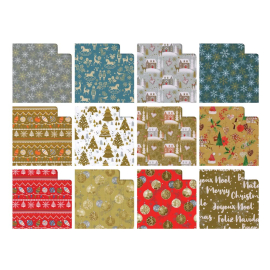 КОЛЕДНА ОПАКОВЪЧНА ХАРТИЯ АСОРТИ 2X0.7 M