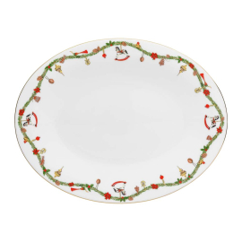 XMAS HR NORA CHRISTMAS ПЛАТО ОВАЛ ЗА СЕРВИРАНЕ 36СМ