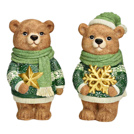BEAR КОЛЕДНА СТАТУЕТКА МЕЧЕ 18 СМ АСОРТИ