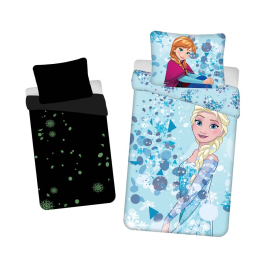 FROZEN GLOW ДЕТСКИ СПАЛЕН КОМПЛЕКТ ДВУЛИЦЕВ ПАМУК 2 ЧАСТИ