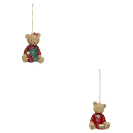 TEDDY TOY КОЛЕДНА ВИСУЛКА ЗА ЕЛХА МЕЧЕ 8 СМ АСОРТИ
