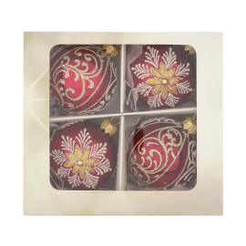 СЕТ 4 БР. КОЛЕДНИ ТОПКИ 6 СМ