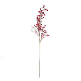 RED BERRY СТРЪК ИЗКУСТВЕНО ЦВЕТЕ БОРОВИНКА 73 СМ