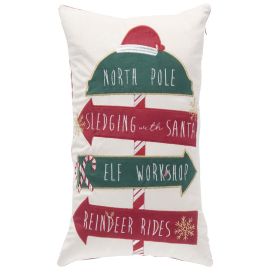 XMAS NORTH POLE КОЛЕДНА ДЕКОРАТИВНА ВЪЗГЛАВНИЦА 30/50СМ