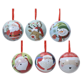 ОТВАРЯЕМА КОЛЕДНА ТОПКА 8 СМ АСОРТИ