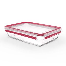 TEFAL CLIP&CLOSE СТЪКЛЕНA КУТИЯ С ПЛАСТМАСОВ КАПАК 3 Л