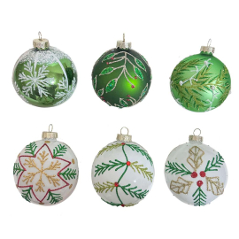 HO, HO, HOLIDAYS! КОЛЕДНА ТОПКА ЗЕЛЕН 6 CM АСОРТИ