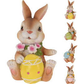 ДЕКО ФИГУРА ЗАЕК С ЯЙЦЕ 10.5СМ АСОРТИ
