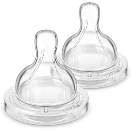 ANTI-COLIC БИБЕРОН ЗА НОВОРОДЕНО С 1 ДУПКА 0М+, 2 БР