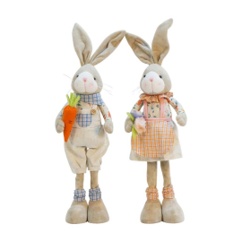 LUCKY RABBIT ДЕКО ЗАЕК С ТЕЛЕСКОПИЧНИ КРАКА 15/9/57 СМ АСОРТИ