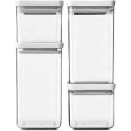 STACKABLE СЕТ 4 БР. КВАДРАТНИ КАНИСТЕРА