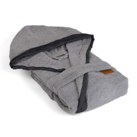 ДЕНИМ ХАЛАТ ЗА БАНЯ С КАЧУЛКА S/M 360Г/М2