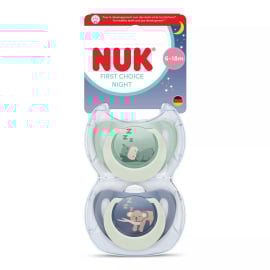 NUK FC NIGHT БИБЕРОН ЗАЛЪГАЛКА 2БР. 6-18 М