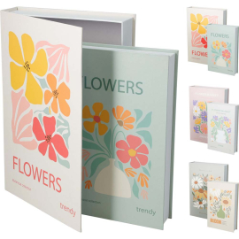 FLOWERS ДЕКОРАТИВНА КУТИЯ КНИГА 21/31 СМ АСОРТИ