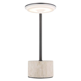 LAURENA LED АКУМУЛАТОРНА НАСТОЛНА ЛАМПА ОТ ТРАВЕРТИН 3W 120LM CCT 2700-6000K