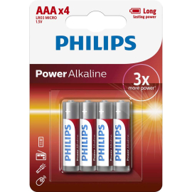 PHILIPS POWER ALKALINE AЛКАЛНИ БАТЕРИИ 4 БР. ААA 1.5V