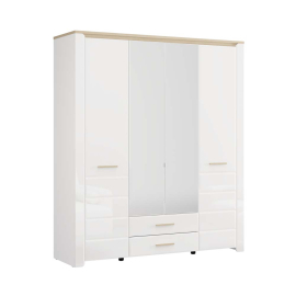 ГАРДЕРОБ С 2 ОГЛЕДАЛНИ ВРАТИ И 2 ЧЕКМЕДЖЕТА АБЪРДИЙН 186/56.5/216 СМ