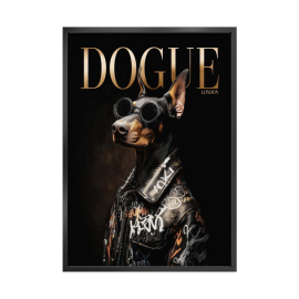 DOBERMAN КАРТИНА С РАМКА 50/70 СМ