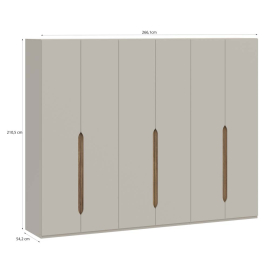 ШЕСТКРИЛЕН ГАРДЕРОБ ЕДВАЛ 266.1/54.2/210.5 СМ