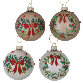 КОЛЕДНA ТОПКА ЗА ЕЛХА 8 СМ АСОРТИ