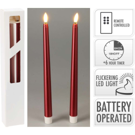 СЕТ 2 БР. LED КОЛЕДНИ СВЕЩИ 27 СМ