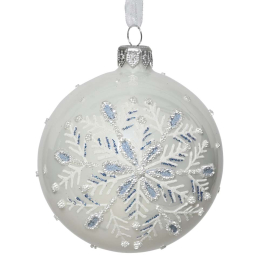 SNOWFLAKE КОЛЕДНА ТОПКА 8 СМ