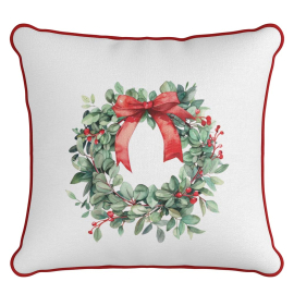 XMAS JOY TIME КОЛЕДНА ДЕКО ВЪЗГЛАВНИЦА С ЦИП 45/45СМ