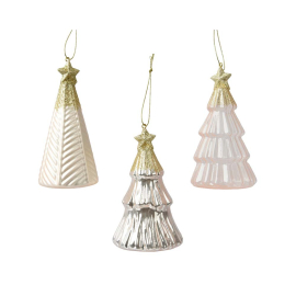 GOLD GLITTER КОЛЕДНА ИГРАЧКA ЗА ЕЛХА 12.6 СМ АСОРТИ