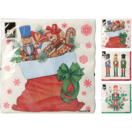 КОЛЕДНИ САЛФЕТКИ 16 БР АСОРТИ