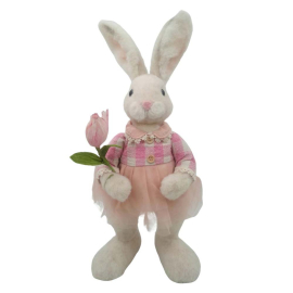 MODERN EASTER ДЕКОРАТИВНА ФИГУРА ЗАЕК С ЦВЕТЕ 52 СМ