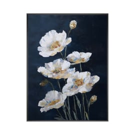 WHITE POPPIES КАРТИНА С РАМКА 60/80 СМ