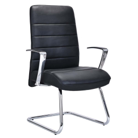 ЧЕРЕН ПОСЕТИТЕЛСКИ СТОЛ С ЕСТЕСТВЕНА КОЖА АНДРЕАС 72/60/100 СМ