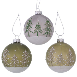 КОЛЕДНА ТОПКА 8 СМ АСОРТИ