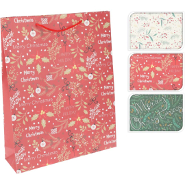 КОЛЕДНА ПОДАРЪЧНА ТОРБИЧКА 33/9.6/41 СМ АСОРТИ