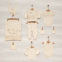 КОМПЛЕКТ ЗА ИЗПИСВАНЕ 10 ЧАСТИ ОРГАНИЧЕН ПАМУК - Бебешко облекло