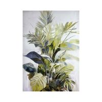 BOTANIC КАРТИНА КАНАВА С РЪЧНО РИСУВАНИ ЕЛЕМЕНТИ 70/100 СМ - Картини с цветя