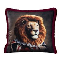 LION VELVET ДЕКО ВЪЗГЛАВНИЦА С ЦИП 43X43СМ - 
