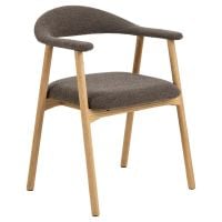 КАФЯВ ТРАПЕЗЕН СТОЛ С ПОДЛАКЪТНИЦИ 56/54/75.5 CM - 