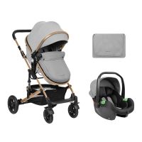 AMAIA LIGHT GREY 2024 ДЕТСКА КОЛИЧКА 3 В 1 С ТРАНСФ.СЕДАЛКА - 
