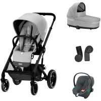 BALIOS S LUX ДЕТСКА КОЛИЧКА 3 В 1 LAVA GREY - Бебешки колички 3 в 1, 2 в 1